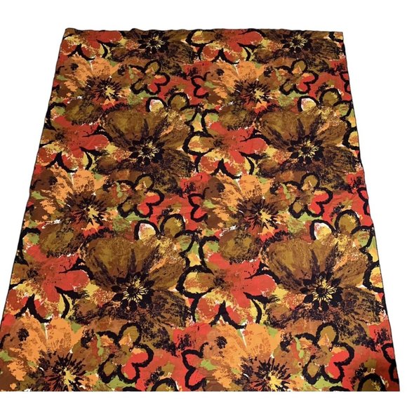 NOS Vintage FALLANI & COHN 50”X 70” 1970s Bold Floral Tablecloth Belgian Linen - Picture 1 of 7